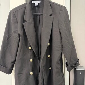 Black Blazer with Gold Buttons